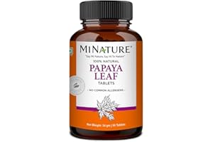 MINATURE Papaya Leaf Tablets by mi Nature| 90 Tablets, 1000 mg| Vegan| Papaya Leaf|