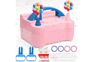 MOOING Bomba, Inflador de Globo de Aire Eléctrica, 600W Eléctricos con Doble Boquilla, Portátil 2 Modos de Trabajo, para Bodas,Navidad,Decoración de Fiestas