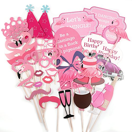 31tlg. Flamingo Foto Verkleidung Photo Booth Props Maske Baby Hochzeit Party Geburtstag Fotorequisiten Fotoautomaten Partymitbring