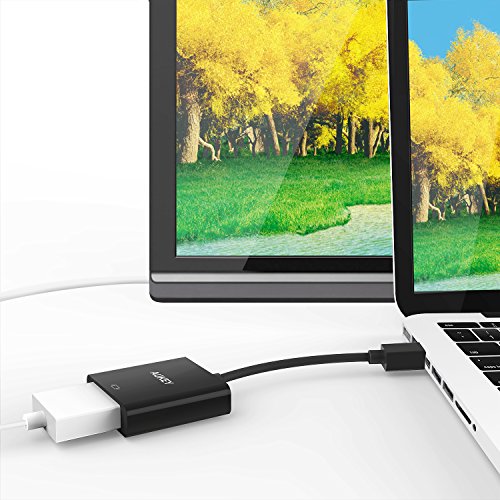 AUKEY Mini Display Port Adapter auf VGA 1080p für Microsoft Surface Pro 3, iMac , Macbook Air, Thinkpad X1, DELL XPS 13/ 14/ 15 usw. Schwarz - 6