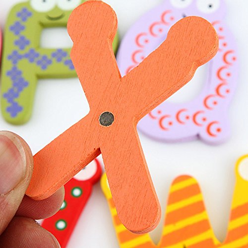 Magneten Buchstaben Holz Kühlschrank Magnete Kinder Still DIY für Hochzeit Geburtstag Feier Deko - 3