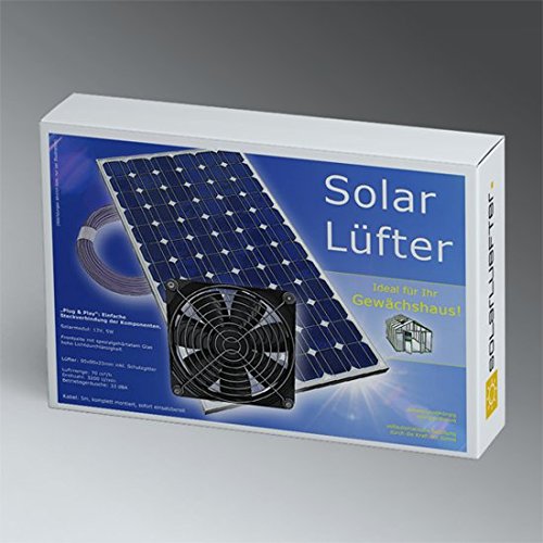 Gewächshauslüfter Solarlüfter „Plug & Play“ Lüfter Solar Treibhaus, 12V, komplett - 2