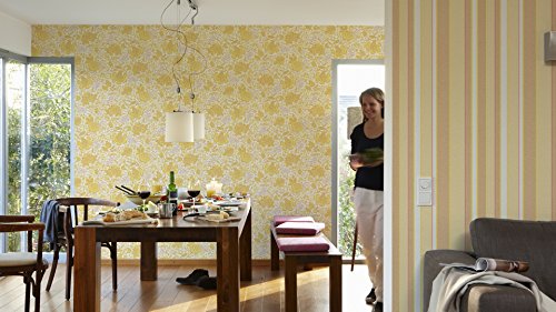 Oilily Home Tapete Oilily Atelier, florale Mustertapete, beige, gelb, weiß, 302751 - 6