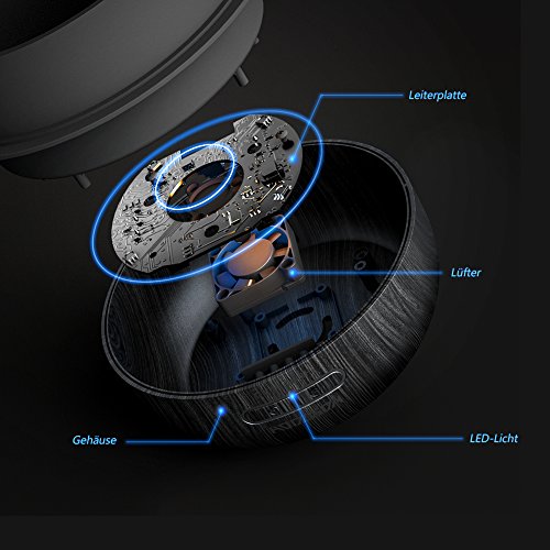 Aroma Diffuser HODGSON 300ml Utraschall Luftbefeuchter Holzmaserung Öl Diffusor mit 7 Fraben LED für Beauty-Salon, SPA, Yoga, Schlafzimmer, Wohnzimmer, Konferenzraum - 5