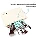 DUcare Mint Green Makeup Brush Gift Set with Roll Cases for Girls (11 Pieces)