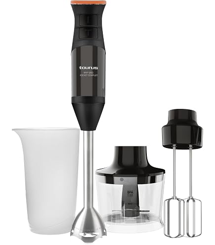 Frullatore A Immersione Sencor 1200W 6 In 1 – Con Lame QuadBlade In Titanio, Frusta Doppia, Tritatutto, Montalatte E Schiacciapatate, Controllo Velocità Continuo