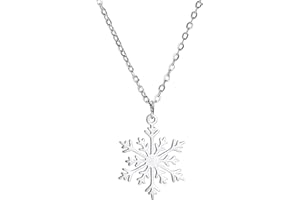 kkjoy Świąteczny naszyjnik ze stali nierdzewnej świąteczny wisiorek naszyjnik na przyjęcie bożonarodzeniowe biżuteria prezent dla kobiet mężczyzn