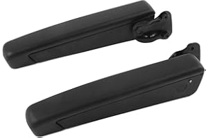 UPALDHOU 1 Pair Adjustable Car Armrest Adjustable Armrest Arm Rest, Shock Resistant, PU Sponge, Black Armrest for Automobiles Trucks, Black Armrests