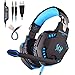 Produktbild Mengshen Over-Ear Gaming Kopfhörer - mit Mikrofon, Bass Vibration, Rauschunterdrückung Surround-Sound und Lautstärkeregler für PC, Laptop, Mac, PS4, Xbox One - G2100 Blue