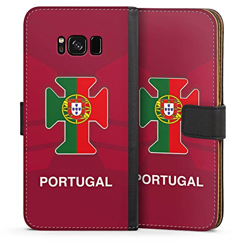 Samsung Galaxy S8 Plus Tasche Hülle Flip Case Portugal Em Trikot Fussball Football