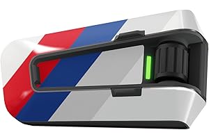 Autobahn88 Motorcycle Bluetooth Headset Protective Skin Decal Kit, compatible with Cardo Packtalk Edge (style: CC002-Red Blue)