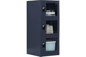 MECOLOR Vertical Single Tier Small Locker with Padlock latche Plastic Door 2 or 3 Compartment Storage for Employee,Home,Office,School,Kids (GY, G3V)