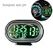 Produktbild Digital Auto Thermometer Uhr MultifunktionTemperatur Voltmeter thermometer Elektronische Wecker Messgerät Spannung Anzeige mit LED Hintergrundbeleuchtung grün