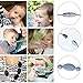 DOMIRE Silicone Teething Necklace for Mom Wear Food Grade Silicone BPA Free and FDA Approved Chewiness Levels Baby Teething Toy (Mint-Ivory-Grey)