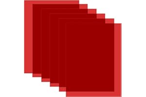 HENGMING Selens 6PCS 40x50cm Lighting Gels Filter Red Flash Gel Light Color Correction Transparent Overlays Sheets Film for 800W Red Head Strobe Spotlight Light Photography Photo Studio Reading Craft