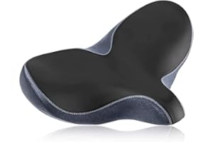 YLG Oversized Comfort Bike Seat Comfortable Replacement Bike Saddle Memory Foam Soft Bike Saddle Waterproof Universal Fit Bicycle Seat for Women Men (a-Outdoor Bike Seat)