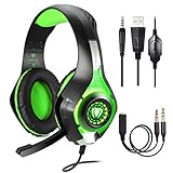 【Ampliamente compatible】Conector de 3.5 mm, se adapta a la mayoría de los dispositivos con puerto de auriculares / micrófono de 3.5 mm, plug and play. Estos auriculares con cancelación de ruido son adecuados para el teléfono móvil VR / PC / Laptop / Tablet / PS4 / PSP / New Xbox one (la antigua Xbox one necesita un adaptador de Microsoft adicional). Viene con un cable divisor de 3.5 mm que tiene conectores separados para auriculares y micrófono.