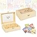 Produktbild Kiefer Holz Tee Box Tasche 6 Fächer Lagerung Scharnierdeckel Spice Brust Küche