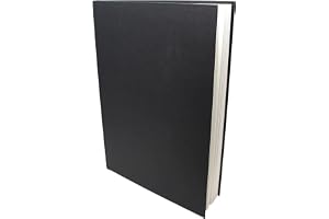 Artway Studio A3 Porträtt Hårdpärmad Skissbok, 170g/m² Ritpapper | 40 Blad (80 Sidor) - Svart Hårdpärm - Blyerts, Kol, Pastell & Bläck - A3 Aktteckningsblock