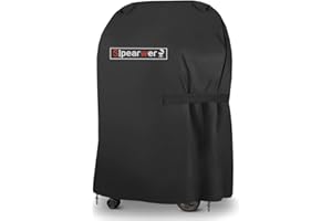 Slpearwer Grillabdeckung Wetterfest Abdeckhaube 420D Oxford BBQ Grill Abdeckung Wasserdicht, Winddicht, UV-Beständiges, Reißfest, mit Griff Haken und Schleife, für Weber