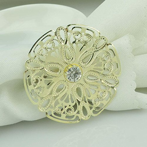 détail TBQING Les balançoires KTV antique motif métal anneau boucle siège serviette serviette lot de 2