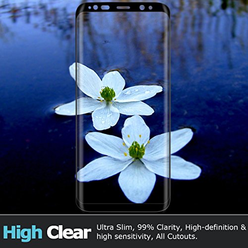 Samsung Galaxy S8 Plus Schutzfolie, Vitutech 3D Full Coverage Galaxy S8 Plus Glass Panzerglas Gehärteter Displayschutzfolie Anti-Kratz Displayschutzfolie Schutzfolie Screen Protector Für Samsung Galaxy S8 Plus- Schwarz - 3