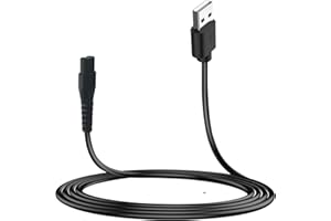 MEROM USB Charger Cable Replacement Shaver Charger Cord Compatible with Skull Pitbull Gold PRO Men’s Electric Head and Face Shaver Power Adapter