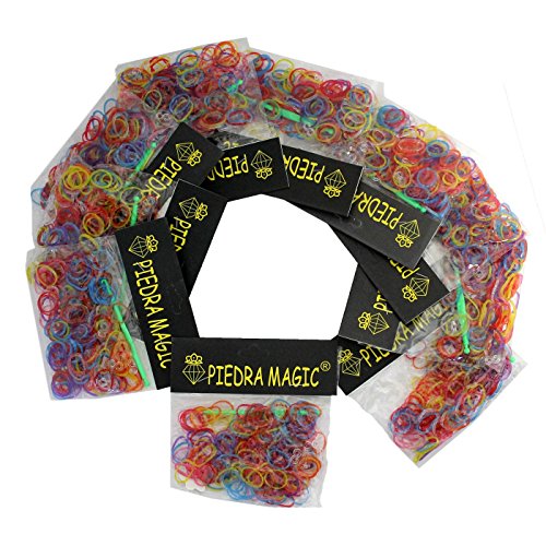 DIY - 12 bolsitas Loom Bands Set Clips más Ganchos