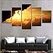 Produktbild jixiaosheng (Kein Rahmen) Leinwand -    Wand - Kunst   Arbeiten Home Decor 5 Stück X- S Übung Rock Climbing Gemälde Sonnenuntergang - Landschaft Poster