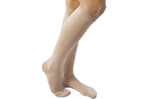 Beman 401C - Gambaletti Medicali K1 Classe 1, Compressione Graduata 15-21 mmHg, Punta Chiusa Unisex, Tallone Rinforzato e Cuciture Piatte, Elastici Resistenti