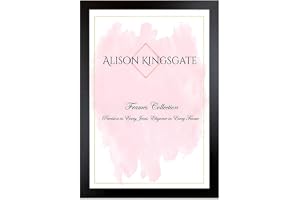 Alison Kingsgate Sleek A3 Picture Frame - Engineered Wood with Shatterproof Perspex Front -Perfect for Photos, Posters, Certi