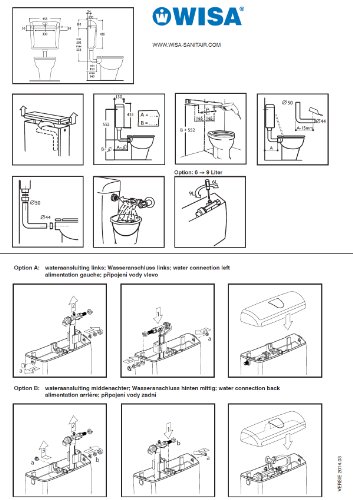 WISA Aufputzspülkasten WISA AP Spülkasten 1070 weiß tiefhängend - 5