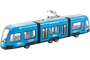 CJT- TRANVIA LUZ-Sonido Heroes DE Ciudad 1:16 TACHAN Juguetes, Multicolor (746T00527)