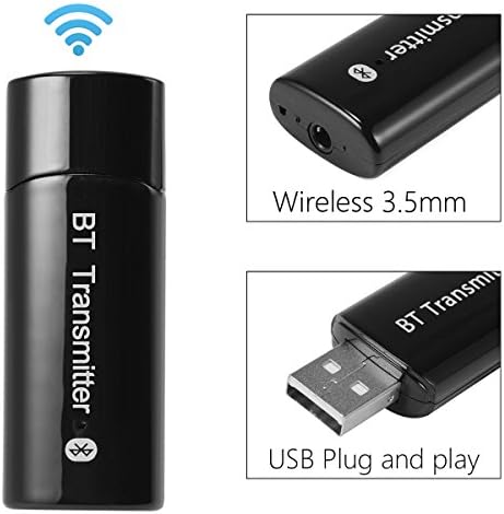 USB Wireless Bluetooth Transmitter,3.5mm Audio Stereo Music Home Car Adapter for Audio Devices TV, Headphone,PC, Laptop ,Tablet, MP3/MP4, Media Players