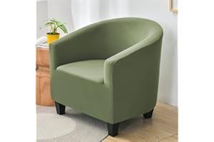FANSU Funda de Sillón Elástica Chesterfield, Elegante Moda Color Sólido Funda de Sofá, Universal Individual Fundas Protector de Butaca para Club, Recepción, Dormitorio (Verde)