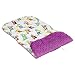 REVERSIBLE cotton & minky Pram INSERT, LINER covers Universal (parrot/violet)
