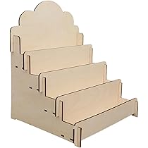 4 Tier Wooden Greeting Card Display Stand DIY Detachable Business Card Storage Rack Decorative Rack Modern Design