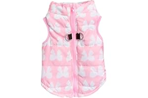 Voarge Chaqueta para Mascotas Abrigos abrigados, Invierno para Perros pequeños, Chaleco cálido con Cremallera para Perro, Chihuahua Pequeña Mascota Invierno Chaleco Caliente (XL, Rosa)