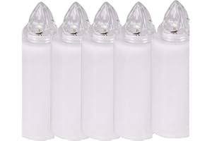 GENERIC Zm Market Lumino Elettrico a Led Stilo Pacis, Durata 365 Giorni, Bianco con Luce Intermittente Bianco, dimensioni 9.5xø3 cm