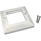 rhinocables Modular Faceplate Mount Wall Plate with Custom Modules to Fit HDMI VGA Audio Network USB (Single Faceplate Frame)