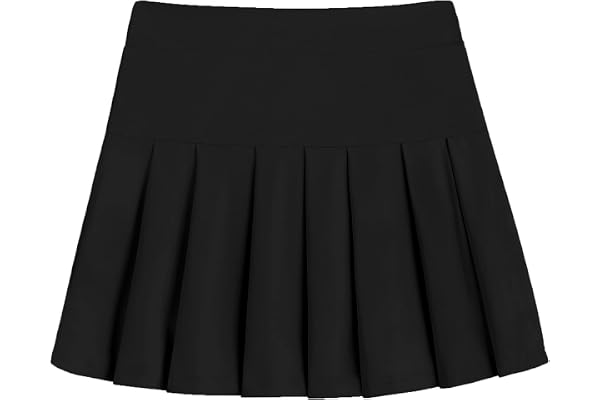 Arshiner Tenniskjol för flickor, hög midja, veckad kjol, barn, vanlig golfshorts, veckad sportkjol med fickor, innerbyxor, ledig skoluniform, kjol 6-13 år