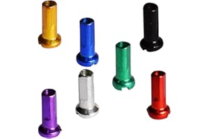 Albedel Wheel Spoke Nipple 77 pcs Mountain Bike Spoke Cap Spoke Nipples End Tips Road Bicycles 14G Alloy Decoration 11 Pcs in 7 Colors