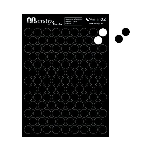 Imanes Flexibles para Fotos y Manualidades: Manutips circular 20 mm diámetro. (111 Unidades)