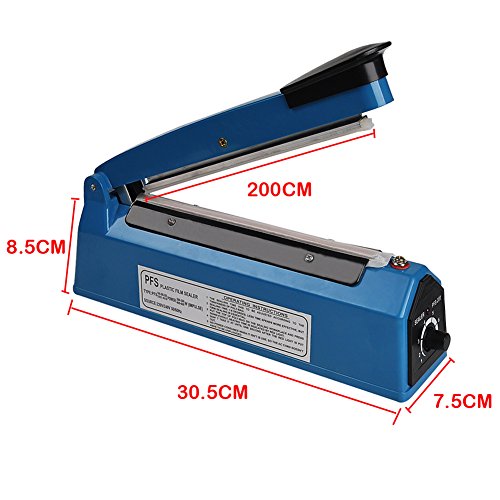 INHDBOX Folienschweißgerät Balkenschweißgerät Folienschweißer Schweißgerät (SF-200)