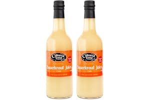The Cultured Food Company Organic Chilli Sauerkraut Juice 2 x 500ml – Unpasteurised – Spicy Probiotic Drink – Raw Fermented Cabbage – Gut Health Tonic – Vegan – Detox Juice – Irish Made
