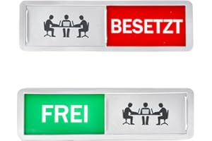Huucozn FREI-BESETZT Schilder Frei Besetzt Schiebeschilder Klebeschild Besprechungsraum Schild Mit Schieber Festhaltemagneten Frei Besetztschild für Besprechung Schild Besprechungsräume Raumschild