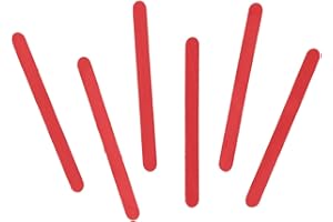 INNSPIRO Bastoncini da palo in legno standard rosso 50u. Per artigianato fai da te, artigianato, fai da te, decorazioni e progetti artigianali per bambini