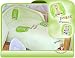 3 pcs BABY COT BED BUNDLE BEDDING SET DUVET+PILLOW COVERS + BUMPER matching cot bed 120 x 150 cm (47" x 59") (Green 1)