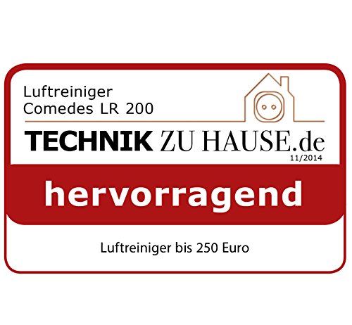 Comedes LR 200 Luftreiniger, Luftwäscher Rauchverzehrer, Luftionisator mit HEPA-Filtermedium gegen Staub und schlechte Gerüche (Raumgröße bis zu 40 m²) - 6