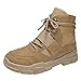 Produktbild Yogogo Herren Schuhe Rutschfeste Komfort Wandern Martin Stiefel Arbeits Stiefel Laufschuhe Wasserdicht Warm Gefütterte Winterschuhe Stiefelette Boots Arbeitsschuhe Schwarz Weiß Gym Running Fitness